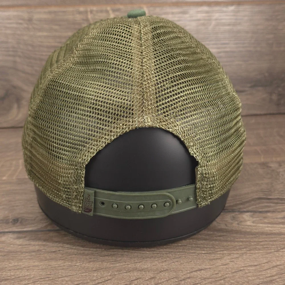 The North Face Hat Cap Snap Back Green Men Get Lost Hiking Mesh Trucker Hat Cap